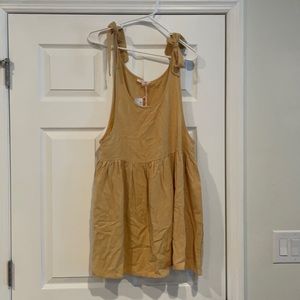 Lottie Moss Yellow Babydoll Tie Strap Dress